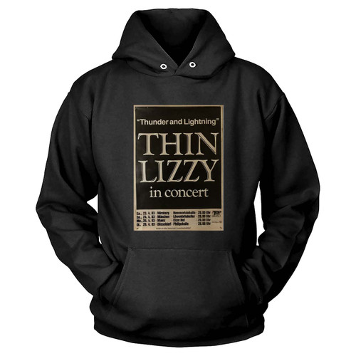 Thin Lizzy 1983 Thunder And Lightning Tour 1 Hoodie