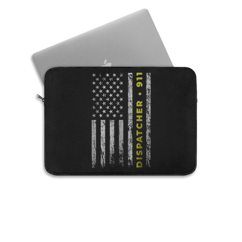 911 Dispatcher Thin Yellow Line Dispatch Funny Laptop Sleeve