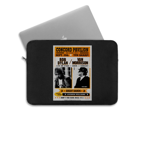 Bob Dylan Van Morrison Concord Pavilion Concert Laptop Sleeve