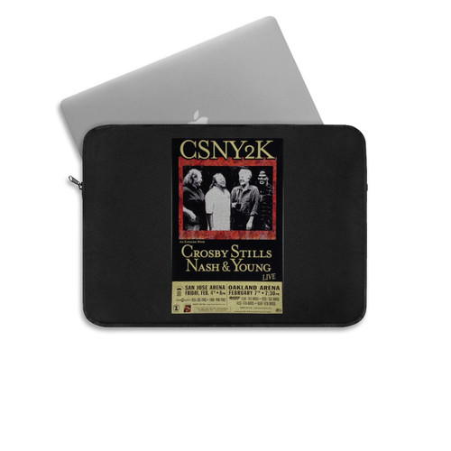 Crosby Stills Nash And Young Vintage Concert Laptop Sleeve