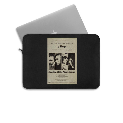 Crosby Stills Nash And Young Vintage Concert 1 Laptop Sleeve