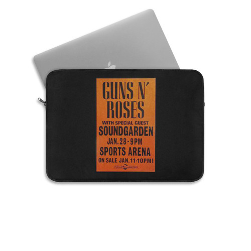 Guns N' Roses And Soundgarden 1992 Boxing Style Concert Laptop Sleeve