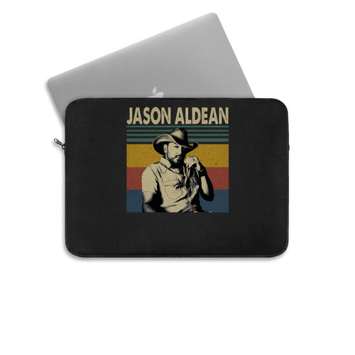 Jason Aldean Retro Vintage Laptop Sleeve