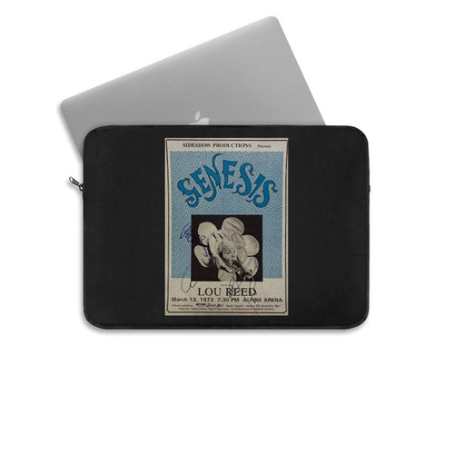 Phil Collins And Lou Reed Rare Dual Signed Original 1973 Concert Laptop Sleeve