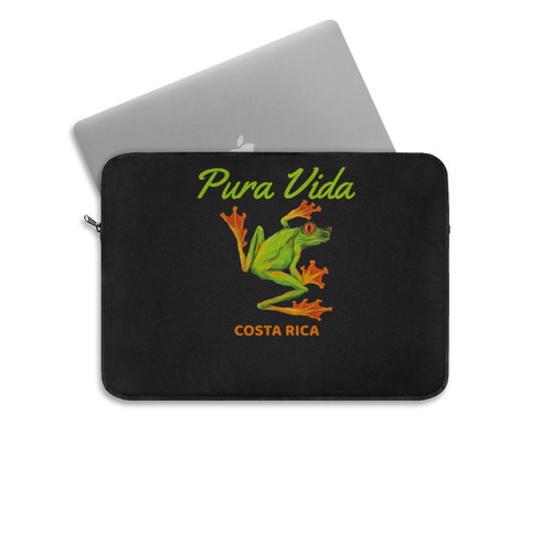 Pura Vida Frog Costa Rica Beach Vibes Laptop Sleeve