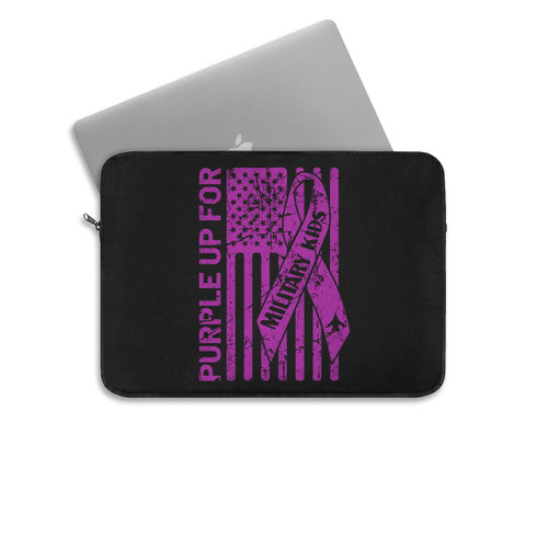 Purple Up For Military Kids Laptop Sleeve