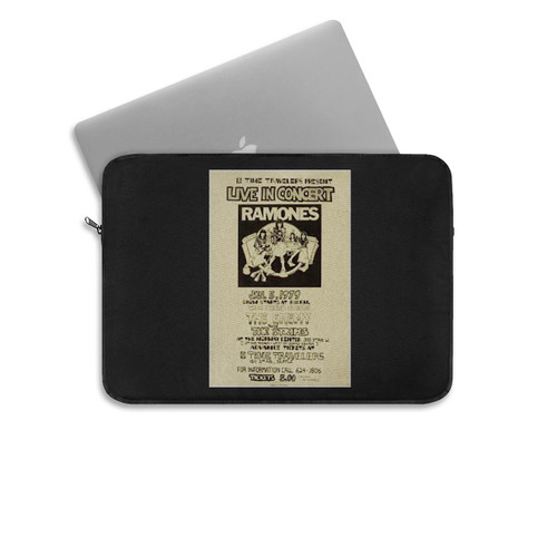 Ramones 1979 Seattle Washington Punk Rock Concert Laptop Sleeve