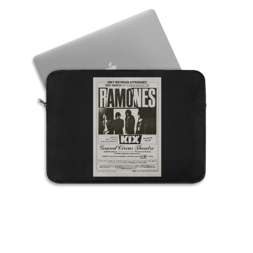 Ramones Handbill 1982 Mar 17 Grand Circus Theatre Gary Grimshaw Poste Laptop Sleeve