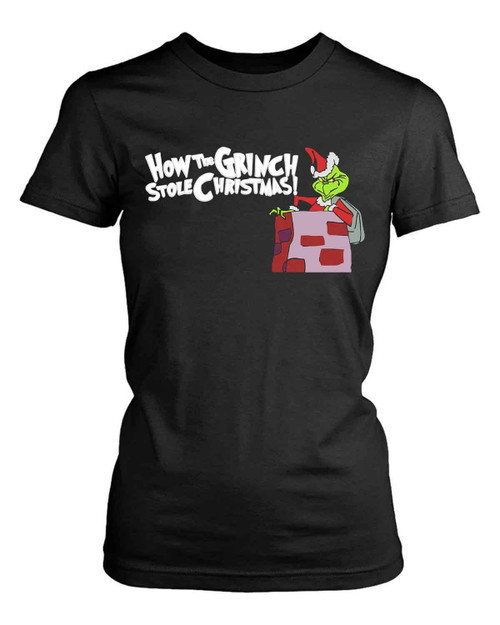 How The Grinch Stole Christmas Cartoon Women's T-Shirt Tee