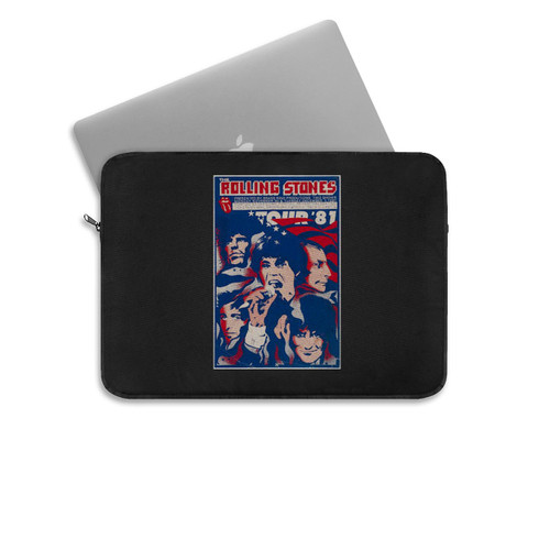 Rolling Stones 1981 Pontiac Michigan Concert Laptop Sleeve