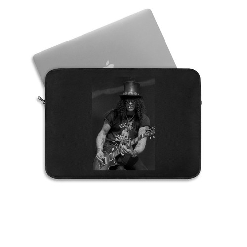 Slash Guns N' Roses Hard Rock Wall Art Black White Photo Picture Music Laptop Sleeve