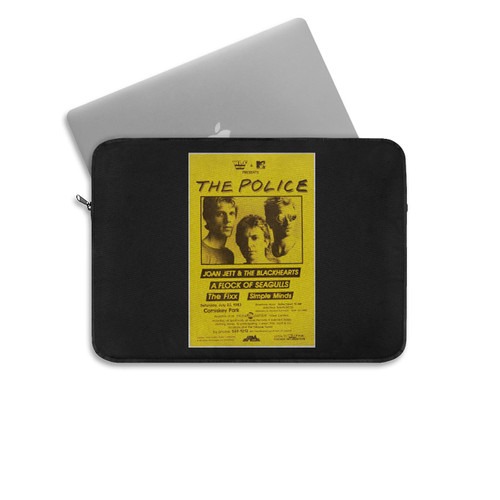 The Police Joan Jett And The Blackhearts And A Flock Of Seagulls 1983 Chicago Illinois Concert Laptop Sleeve