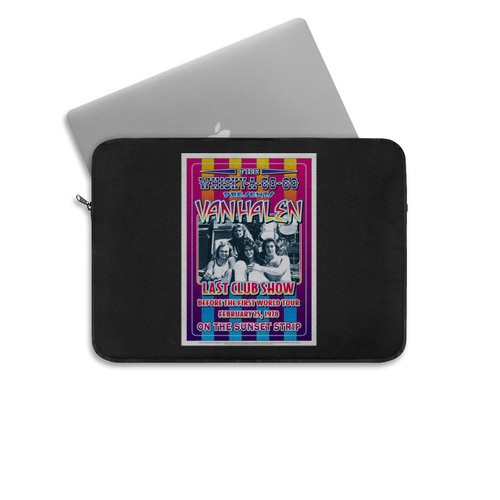 Van Halen 1978 Concert Whisky A Go Go Dennis Loren Concert Laptop Sleeve