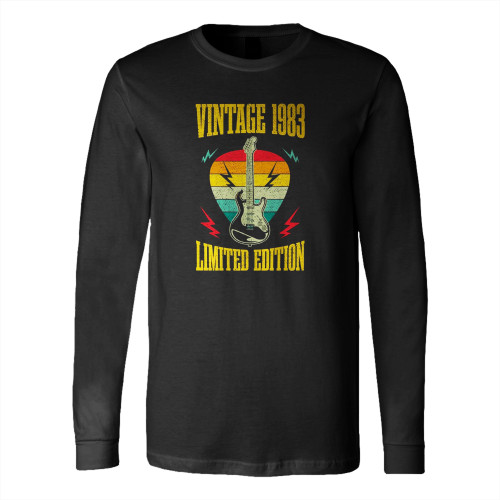 41 Year Old Gifts Vintage 1983 Limited Edition 41st Birthday Guitars Long Sleeve T-Shirt Tee