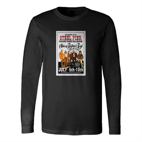 Allman Brothers Band 1971 Concert Gig Long Sleeve T-Shirt Tee