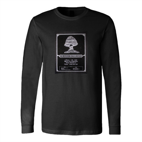 Allman Brothers Band 1972 Concert Long Sleeve T-Shirt Tee