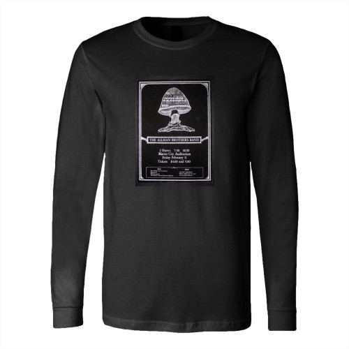 Allman Brothers Band 1972 Concert 2 Long Sleeve T-Shirt Tee