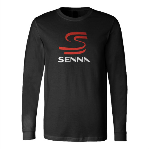 Ayrton Senna Logo Brazilian Racing Legend Long Sleeve T-Shirt Tee