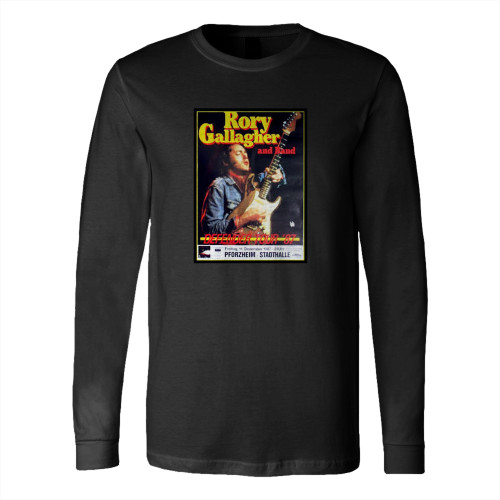 Bibi's Rory Gallagher Page Of Rory Gallagher And His Band's Concert Long Sleeve T-Shirt Tee
