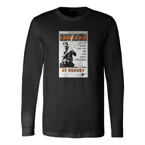 Carlos Santana Signed 1991 Concert Long Sleeve T-Shirt Tee