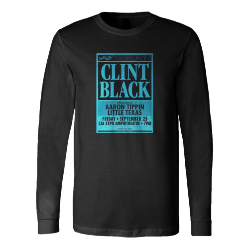 Clint Black Vintage Concert Long Sleeve T-Shirt Tee