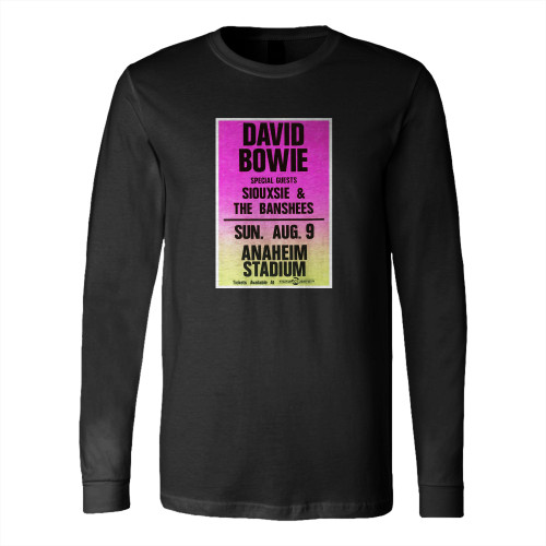 David Bowie Siouxsie And The Banshees Concert Long Sleeve T-Shirt Tee