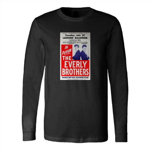 Everly Brothers Lakeside Ballroom Concert Long Sleeve T-Shirt Tee