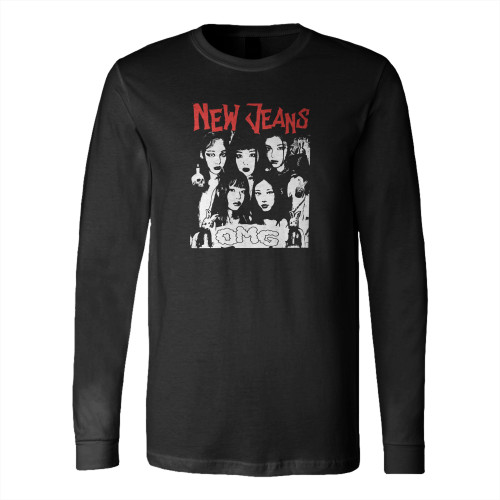 Newjeans Band Girl Kpop Omg Vintage Long Sleeve T-Shirt Tee