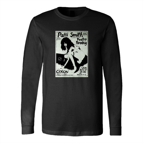 Patti Smith Poetry Reading Long Sleeve T-Shirt Tee