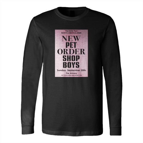 Pet Shop Boys New Order Pink Long Sleeve T-Shirt Tee