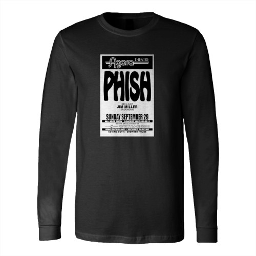Phish 1991 Cleveland Concert Long Sleeve T-Shirt Tee