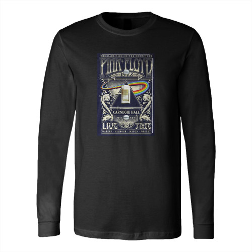 Pink Floyd 1972 Carnegie Hall Vintage Concert Long Sleeve T-Shirt Tee