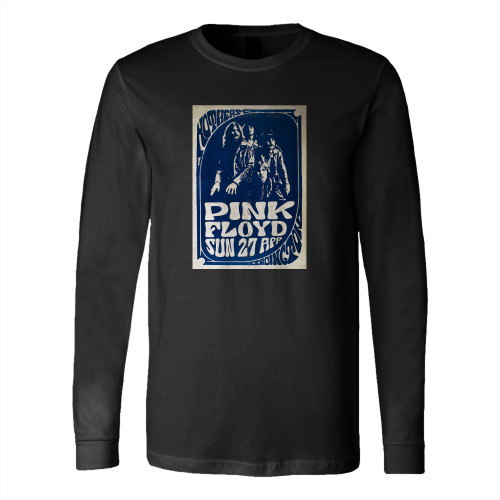 Pink Floyd Mothers Club Edington England Vintage Concert Long Sleeve T-Shirt Tee