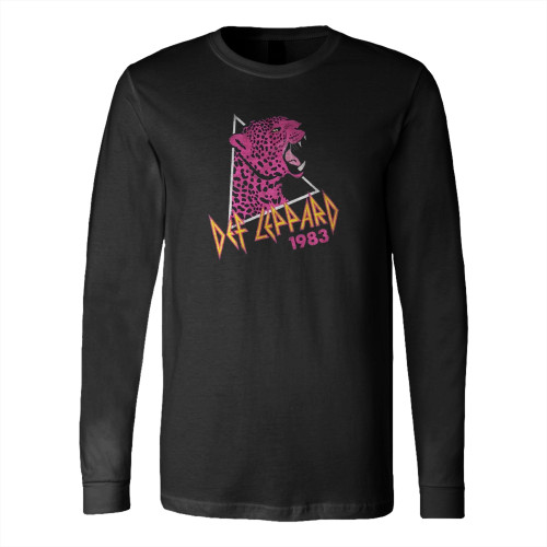 Pink Leopard 1983 Def Leppard Long Sleeve T-Shirt Tee