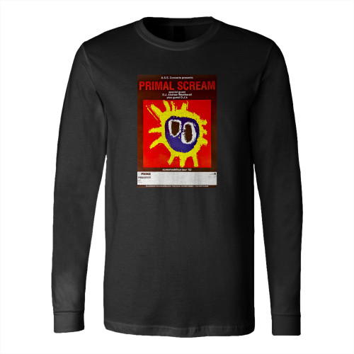 Primal Scream Concert Screamadelica Tour 1992 Long Sleeve T-Shirt Tee