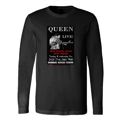Queen Concert Featuring Freddie Mercury Long Sleeve T-Shirt Tee