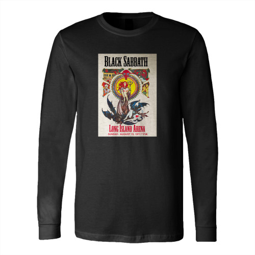 Rock Ozzy Osbourne & Black Sabbath At Long Island Arena Concert 1971 Long Sleeve T-Shirt Tee