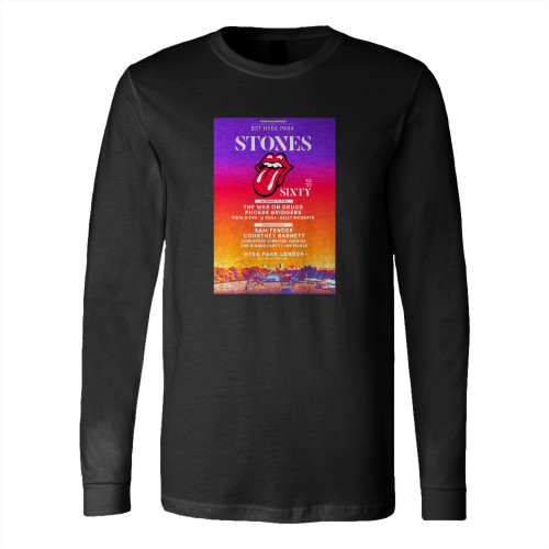 Rolling Stones Sixty Tour Hyde Park London 2022 Long Sleeve T-Shirt Tee