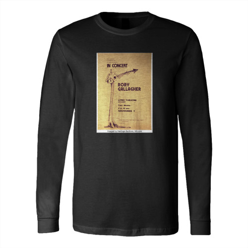 Rory Gallagher 1974 Lyric Theater Concert Long Sleeve T-Shirt Tee