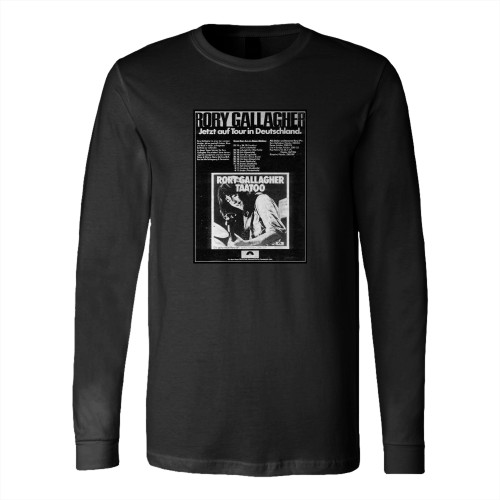 Rory Gallagher German Tour 1973 Long Sleeve T-Shirt Tee