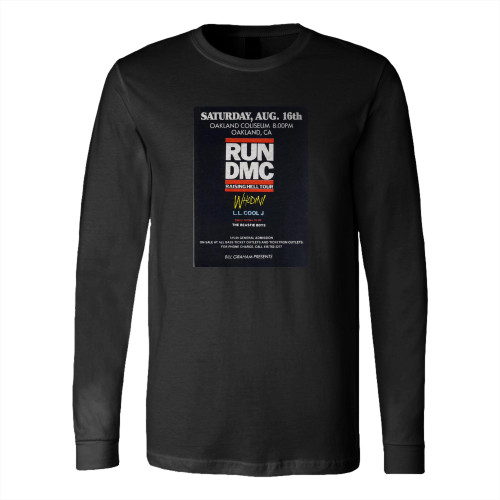 Run D M C Vintage Concert Handbill Long Sleeve T-Shirt Tee