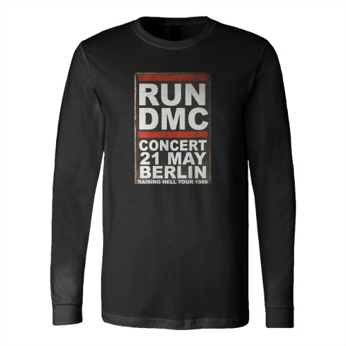 Run Dmc Concert 21 May Berlin 1986 Retro Gifts Retail Long Sleeve T-Shirt Tee