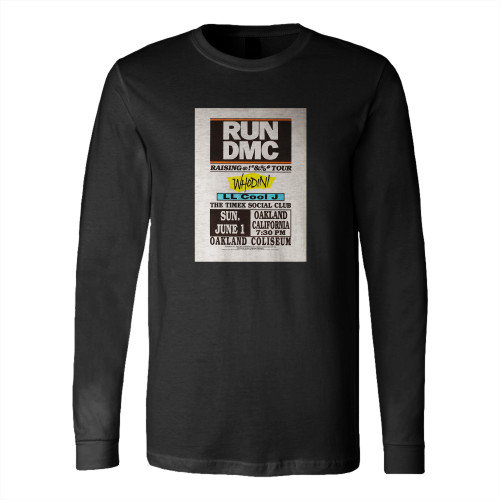 Run Dmc Ll Cool J Whodini Original Concert Long Sleeve T-Shirt Tee