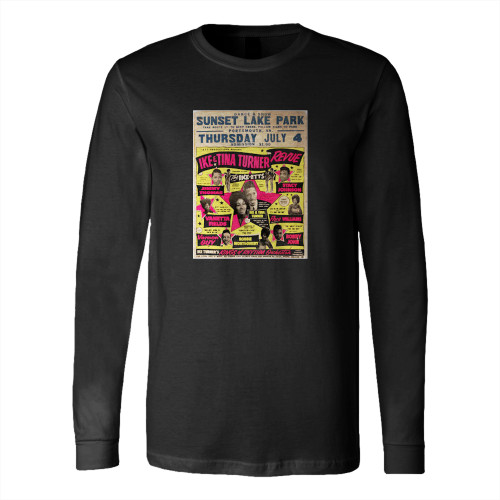 Sensational Ike And Tina Turner Revue Fourth Of July 1963 Boxing Style Concert Long Sleeve T-Shirt Tee