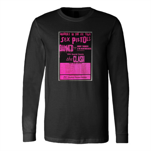 Sex Pistols Original Anarchy 1976 Tour Long Sleeve T-Shirt Tee