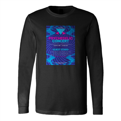 Simple Psychedelic Concert Long Sleeve T-Shirt Tee