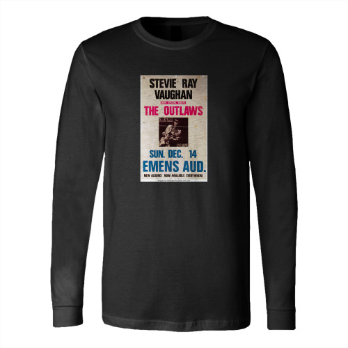 Stevie Ray Vaughan The Outlaws Emens Auditorium Concert Long Sleeve T-Shirt Tee