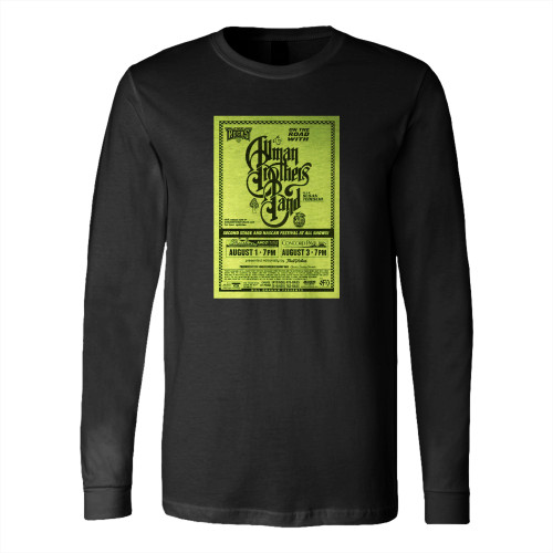 The Allman Brothers Band Vintage Concert Handbill Long Sleeve T-Shirt Tee