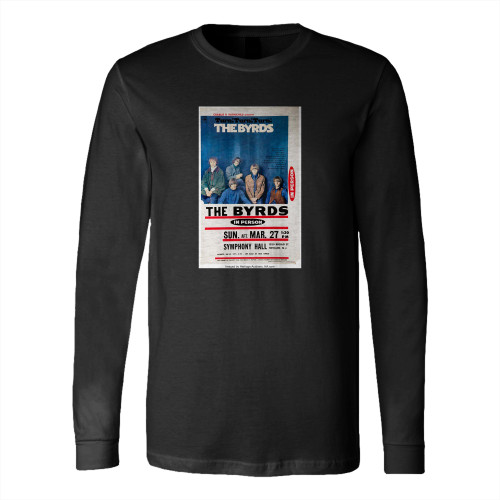 The Byrds 1966 Newark Nj Concert Long Sleeve T-Shirt Tee