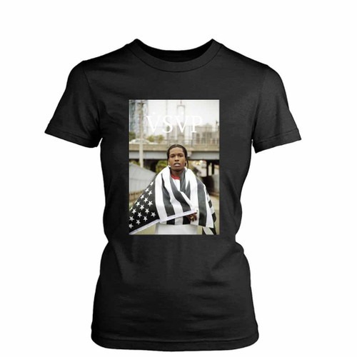 Asap Rocky Flag United States Women's T-Shirt Tee Asap Rocky Flag United States Women's T-Shirt Tee